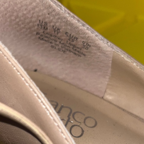 Franco Sarto Black and Cream leather slide flats size 13 women’s EUC - Picture 4 of 6